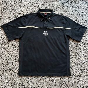 Nike Team Purdue Boilermakers Polo Shirt NCAA Football Black Short Sleeve Medium